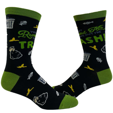 Men's You Just Reminded Me To Take Out The Trash Socks Funny Sarcastic Garbage Graphic Footwear