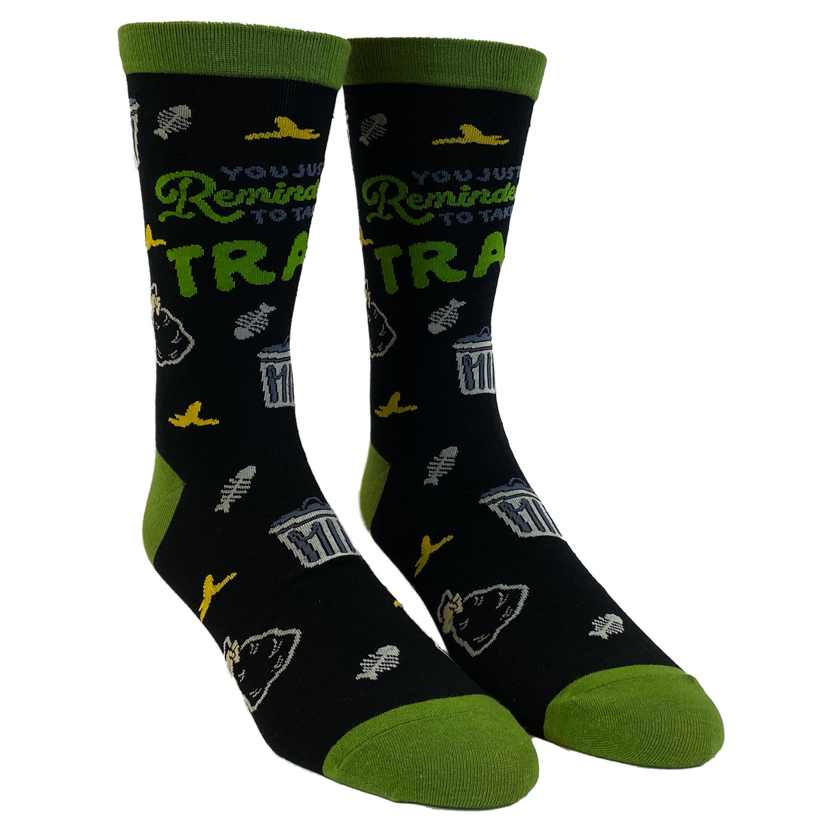 Men's You Just Reminded Me To Take Out The Trash Socks Funny Sarcastic Garbage Graphic Footwear