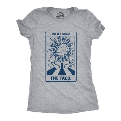 Womens Tale Of A Tuesday Taco Tshirt Funny Taco Tuesday Tarot Card Graphic Tee