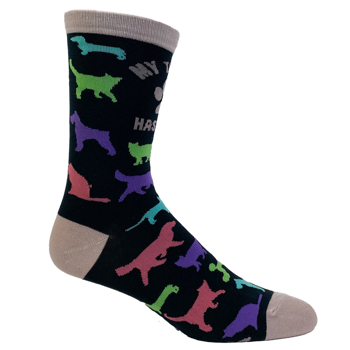 Women's My Therapist Has Paws Socks Funny Pet Puppy Animal Lover Dog Novelty Graphic Footwear