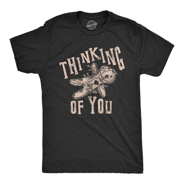Mens Thinking Of You Tshirt Funny Voodoo Doll Graphic Novelty Tee