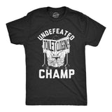 Mens Undefeated Toilet Clogging Champ Tshirt Funny Dump Graphic Novelty Tee