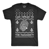 Mens Ugly Karen Sweater Tshirt Funny Can I Speak To The Manager Christmas Party Graphic Tee