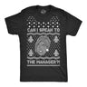 Mens Ugly Karen Sweater Tshirt Funny Can I Speak To The Manager Christmas Party Graphic Tee