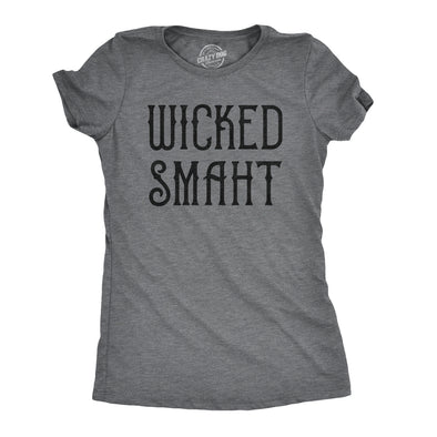 Womens Wicked Smaht Tshirt Funny Boston Accent Smart Hilarious Tee