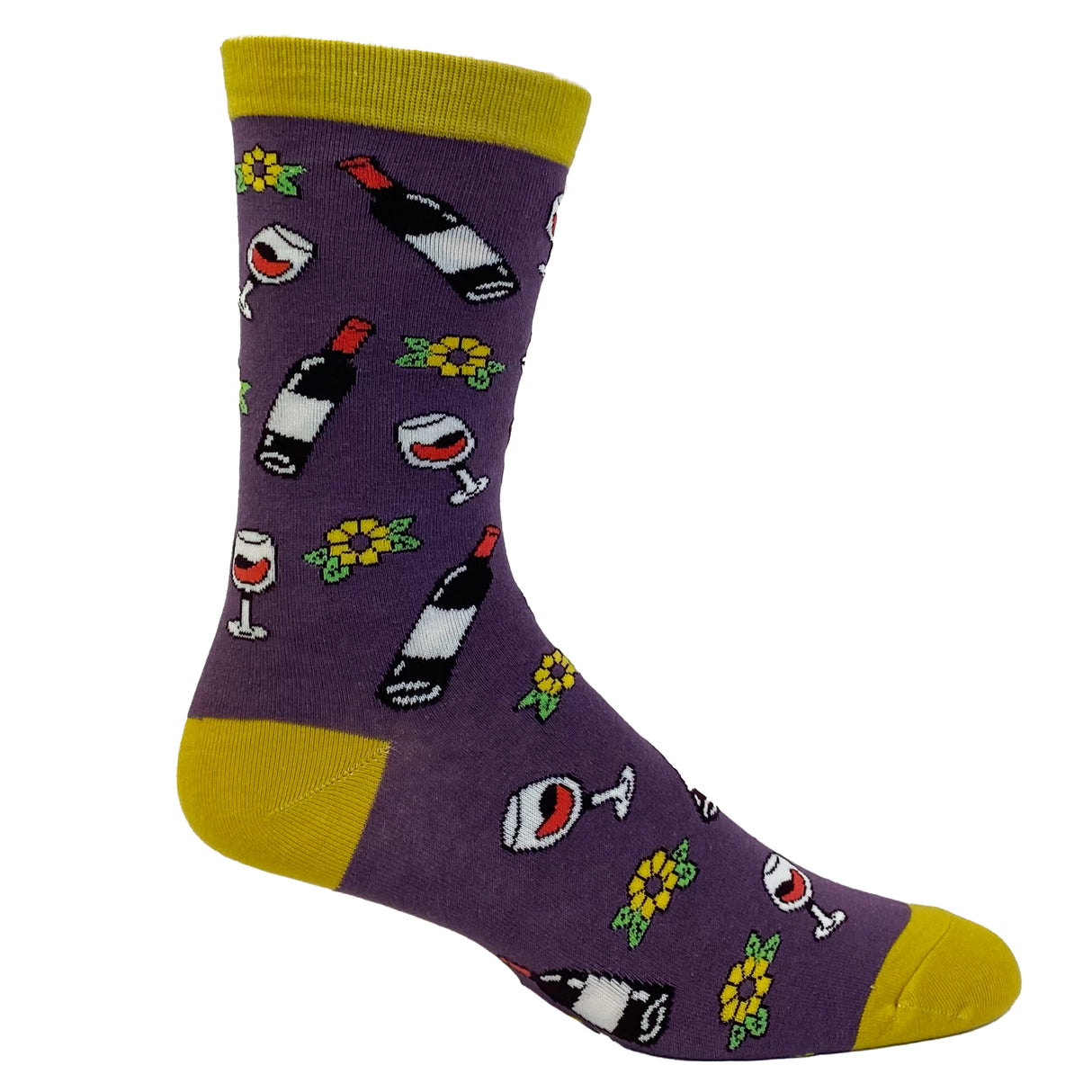 Women's Wine And Cheese Socks Funny Vino Lover Graphic Novelty Footwear