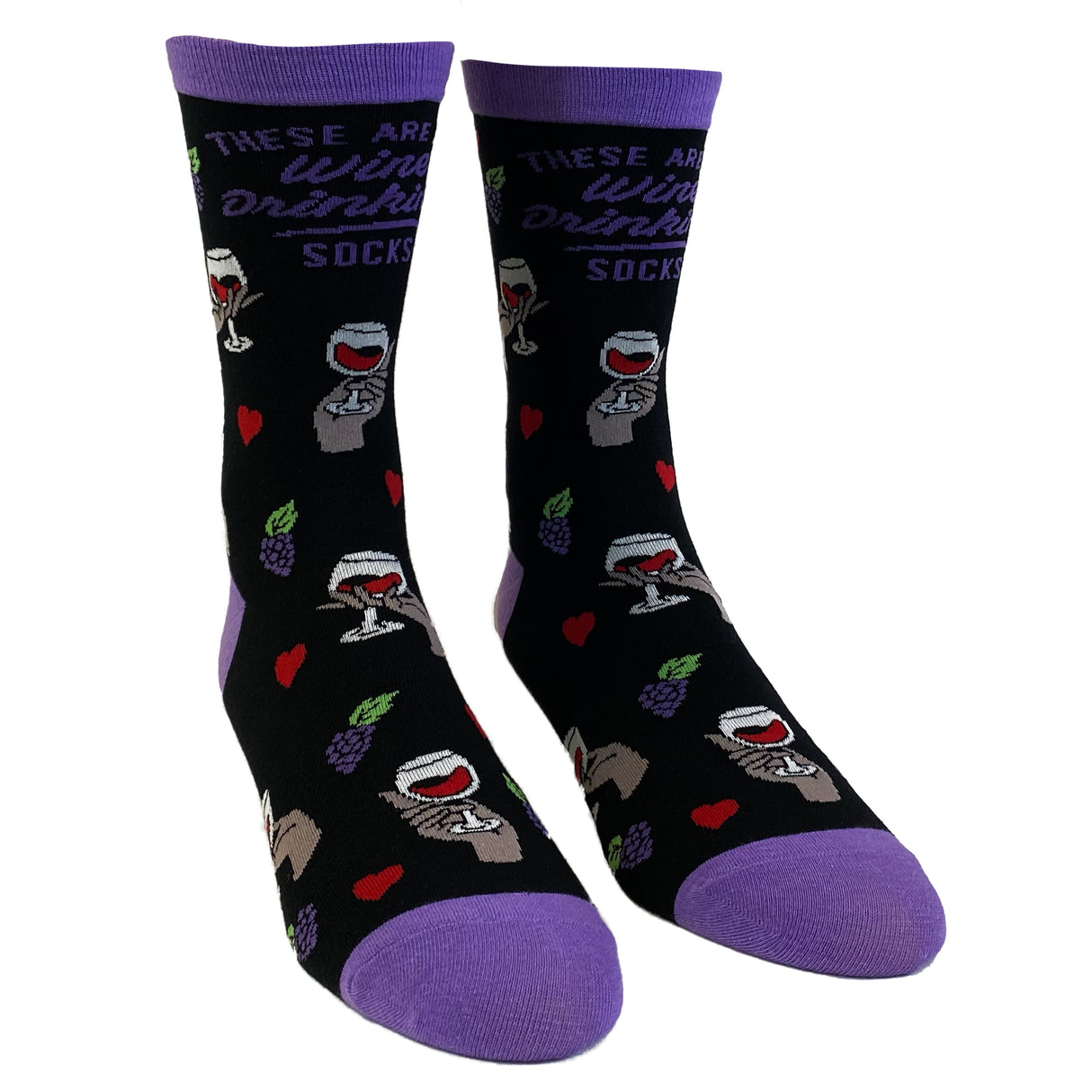Women's Wine Drinking Socks Funny Vino Wine Lover Graphic Novelty Footwear