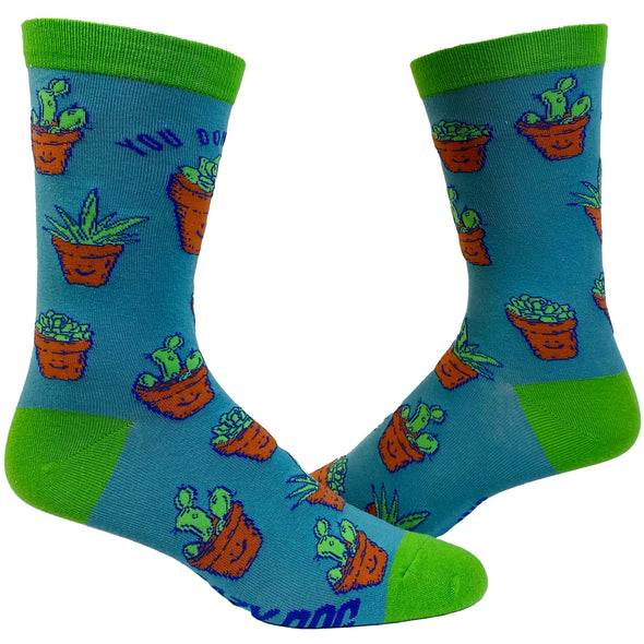 Women's You Don't Succ Socks Funny Succulent House Plant Graphic Novelty Footwear