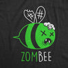 Womens Zombee Tshirt Funny Zombie Halloween Bumble Bee Novelty Graphic Tee
