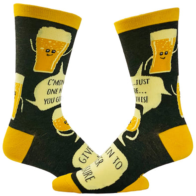 Men's Beer Pressure Socks Funny Party Drinking Craft Beer Lover Novelty Footwear