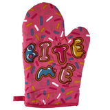 Bite Me Oven Mitt Funny Baking Cake Sprinkles Cookies Dessert Graphic Kitchen Glove