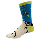 Men's Ready For Butt Stuff Socks Funny UFO Alien Probe Novelty Outer Space Footwear