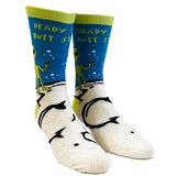 Men's Ready For Butt Stuff Socks Funny UFO Alien Probe Novelty Outer Space Footwear