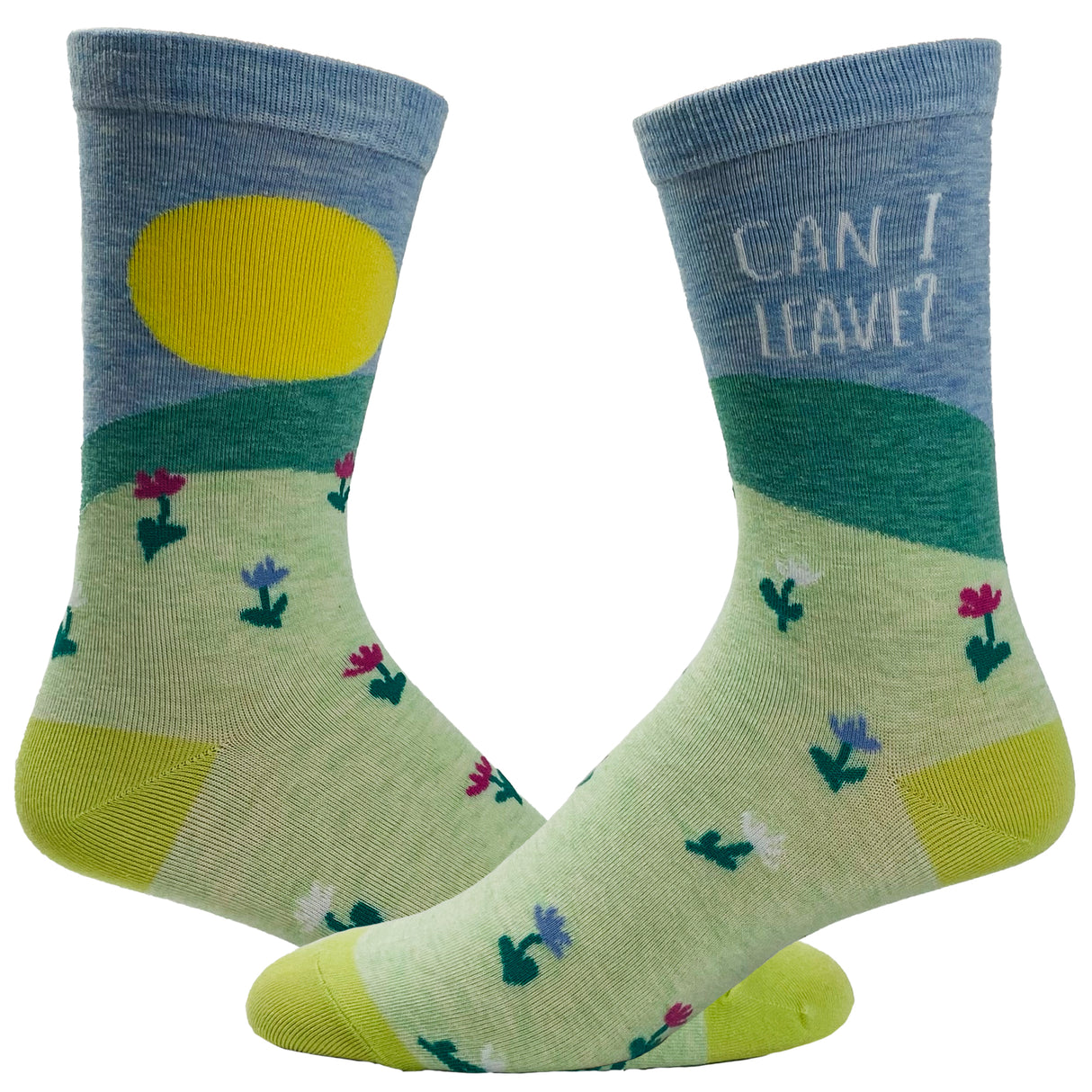 Women's Can I Leave Socks Funny Loner Introvert Sunny Day Sarcastic Footwear