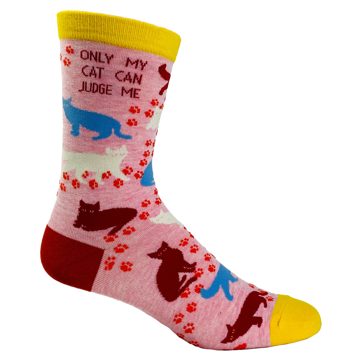 Women's Only My Cat Can Judge Me Socks Funny Pet Kitty Animal Lover Crazy Cat Lady Footwear