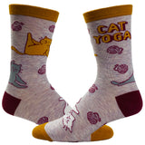 Women's Cat Yoga Socks Funny Stretch Exercise Workout Pet Kitty Lover Graphic Footwear