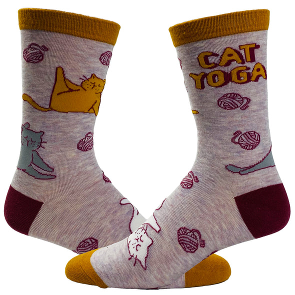 Women's Cat Yoga Socks Funny Stretch Exercise Workout Pet Kitty Lover Graphic Footwear