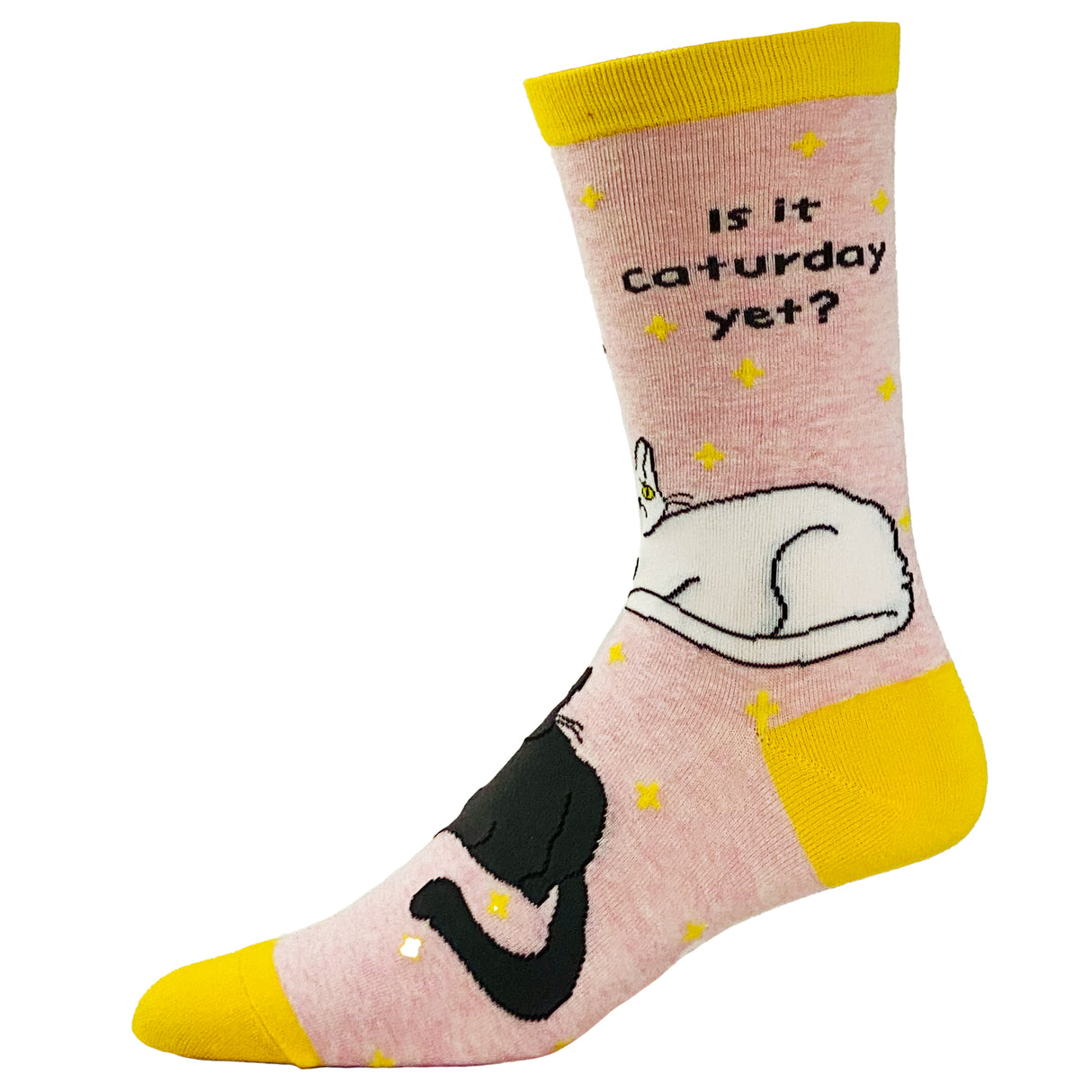 Women's Is It Caturday Yet Socks Funny Saturday Pet Cat Kitty Lover Animal Crazy Cat Lady Footwear