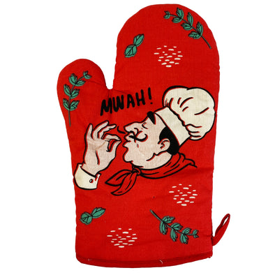 Chef's Kiss Oven Mitt Funny Italian Cooking Culinary Foodie Kitchen Glove