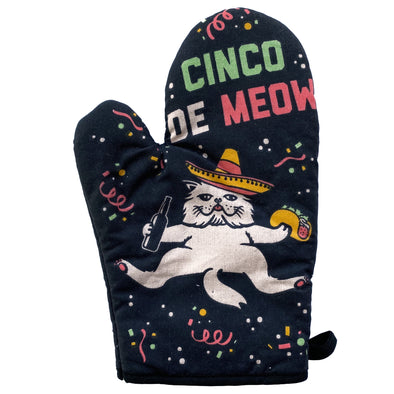 Cinco De Meow Oven Mitt Funny Taco Cat Mexican Cerveza Kitchen Glove