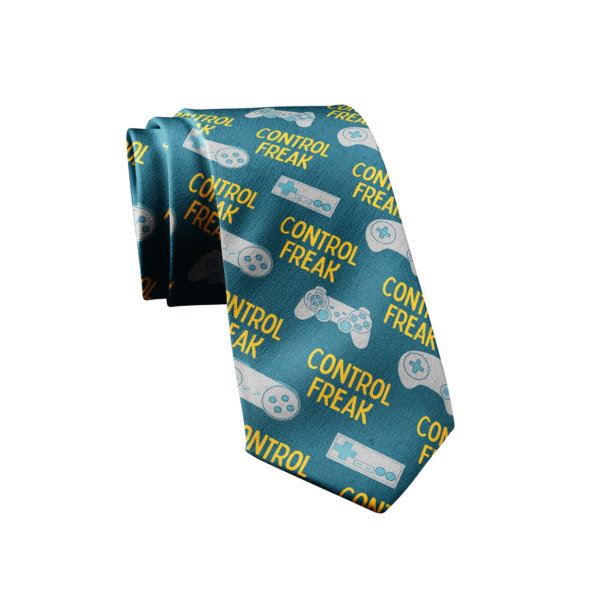 Control Freak Necktie Video Gaming Tie Novelty Ties for Men Gamer Tie Funny Neckties for Guys