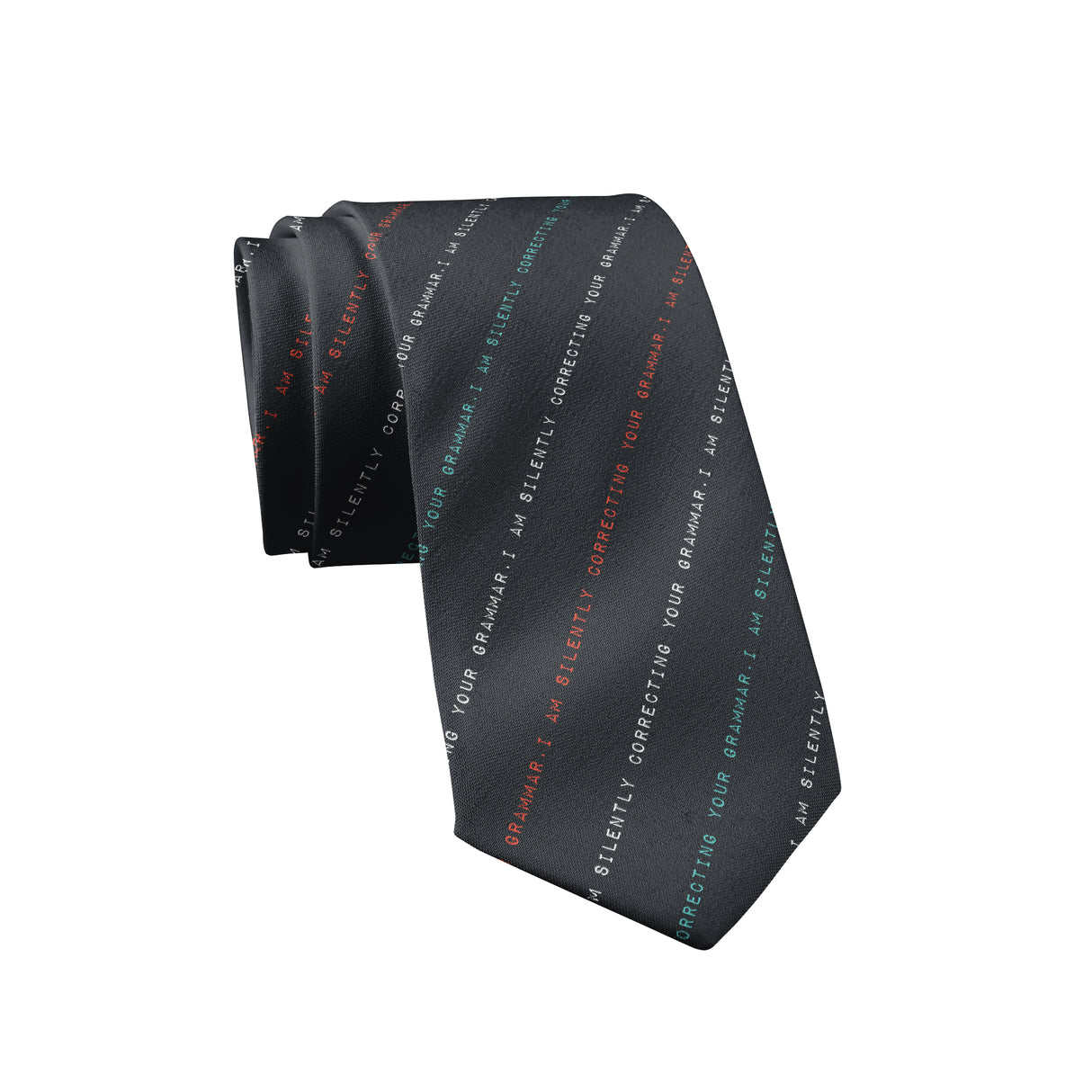 I'm Silently Correcting Your Grammar Necktie Funny Neckties for Men Nerdy Tie Mens Novelty Neckties