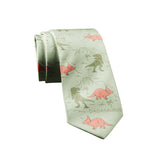 Dadasaurus Necktie Funny T-Rex Dinosaur Father's Day Formalwear For Dad