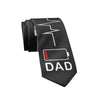 Dad Battery Low Necktie Funny Sarcastic Father's Day Gift Parenting Novelty Graphic Tie
