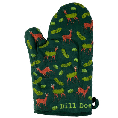 Dill Doe Oven Mitt Funny Sexual Innuendo Deer Pickle Graphic Novelty Kitchen Glove