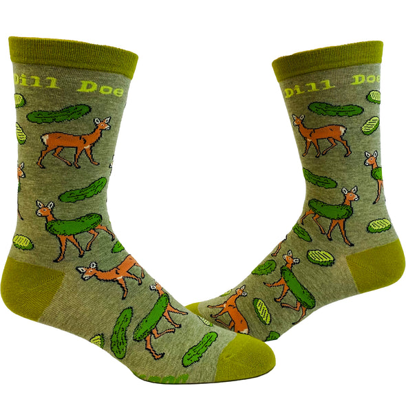 Men's Dill Doe Socks Funny Deer Hunting Sexual Innuendo Pickle Novelty Footwear
