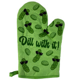 Dill With It Oven Mitt Funny Cool Pickle Coking Kitchen Glove