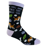 Women's My Dog And I Talk Shit About You Socks Funny Pet Puppy Dog Lover Graphic Footwear