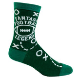 Youth Fantasy Football Legend Socks Funny Nerdy Sports Team Graphic Footwear