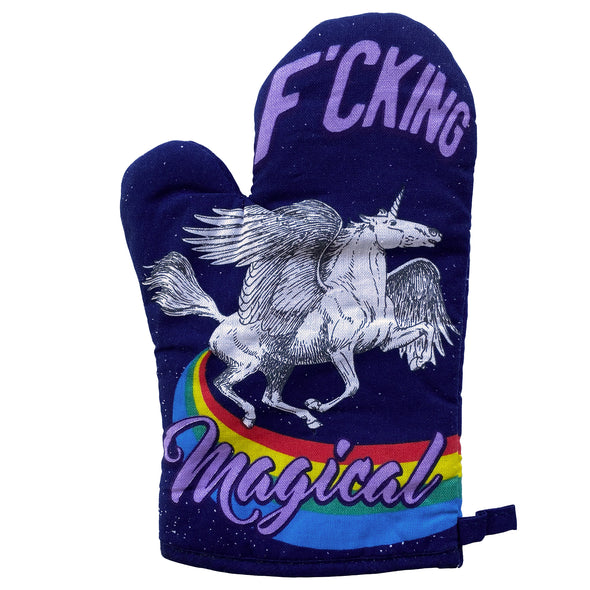 Fcking Magical Oven Mitt Funny Mythical Unicorn Horse Kitchen Glove