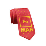 Mens Iron Science Necktie Mens Novelty Neckties Science Teacher Tie Funny Ties Nerdy Fe man Tie Periodic Table Tie