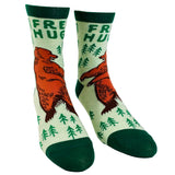 Youth Free Hugs Socks Funny Bear Woods Camping Outdoors Novelty Footwear