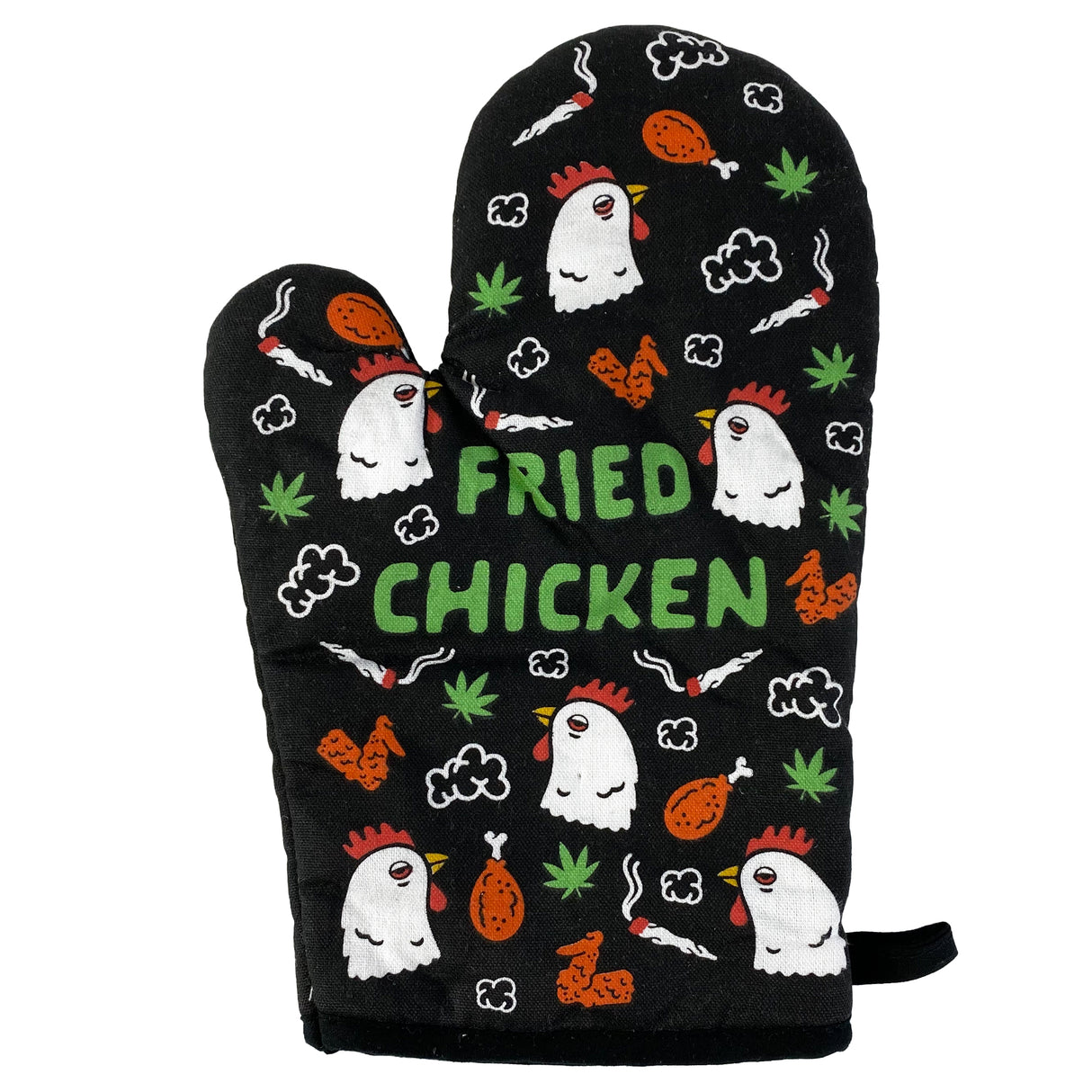 Fried Chicken Oven Mitt Funny 420 Pot Weed Marijuana High Chef Cooking Glove