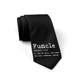 Funcle Definition Necktie Funny Neckties for Men Uncle Tie Mens Novelty Ties