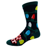 Men's Let's Get Lit Socks Funny Christmas Lights Holiday Tree Novelty Footwear