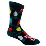 Women's Let's Get Lit Socks Funny Christmas Lights Holiday Tree Novelty Footwear