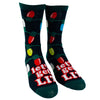 Men's Let's Get Lit Socks Funny Christmas Lights Holiday Tree Novelty Footwear