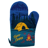 Happy Camper Oven Mitt Hiking Campfire Forest Nature Bonfire Kitchen Glove