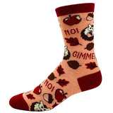 Women's Hedgehogs Are Bad At Sharing Socks Funny Fall Autumn Novelty Footwear