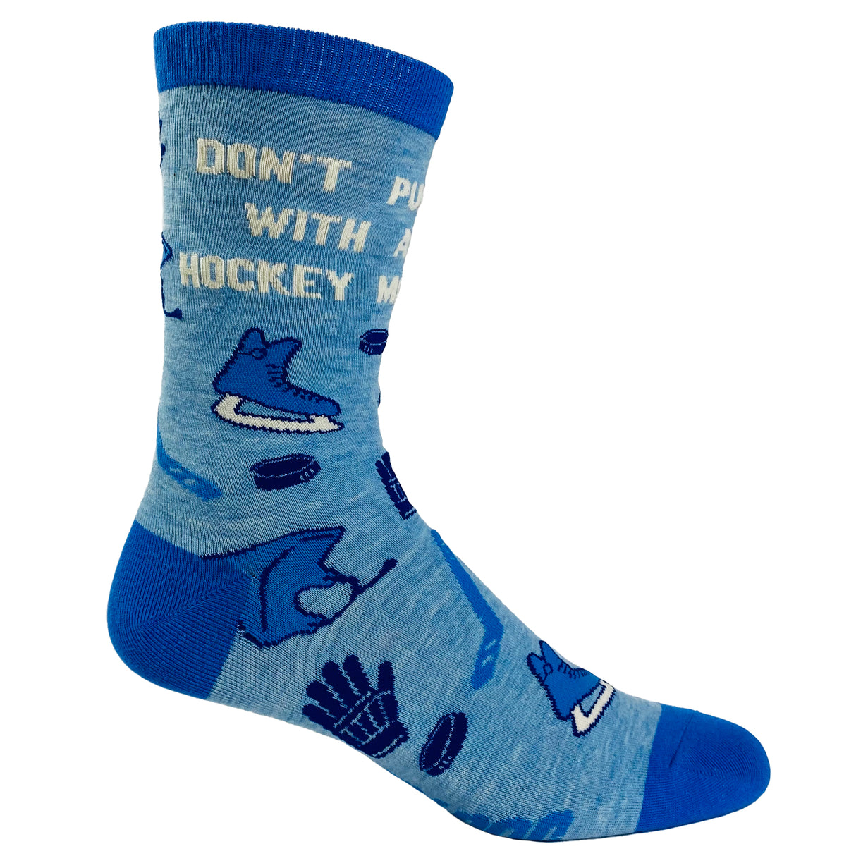 Women's Don't Puck With A Hockey Mom Socks Funny Parenting Adulting Sports Crazy Footwear