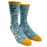 Men's How Easter Eggs Are Made Socks Funny Easter Bunny Chicken Novelty Graphic Footwear