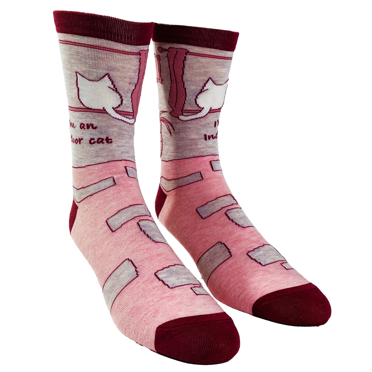 Women's I'm An Indoor Cat Socks Funny Pet Kitty Cat Introvert Novelty Graphic Footwear