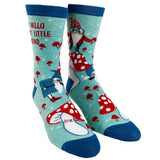 Women's Say Hello To My Little Friend Socks Funny Mushroom Gnome Novelty Fantasy Fairy Tale Footwear