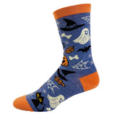 Women's I Fucking Love Halloween Socks Funny Spooky Costume Party Novelty Ghost Black Cat Footwear