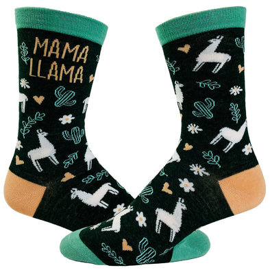 Women's Mama Llama Socks Funny Alpaca Mother's Day Cute Animal Novelty Footwear