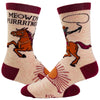Youth Meowdy Purrtner Socks Funny Howdy Partner Cowboy Cat Novelty Footwear